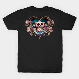Valentine's Day Kitten Too Cute for Words T-Shirt